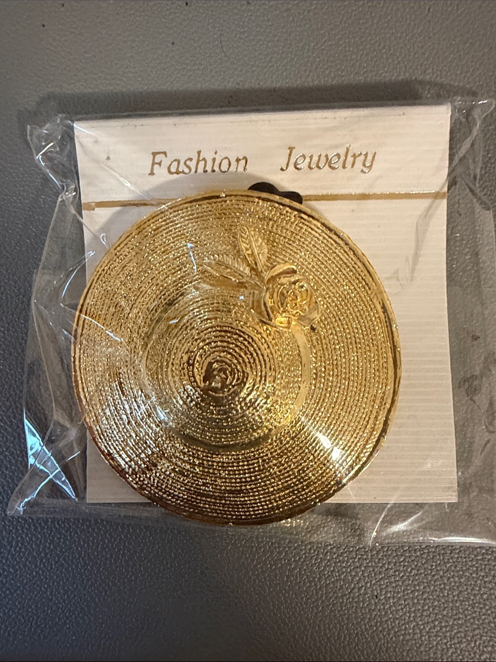 Fashion Jewelry - Gold Hat Brooch